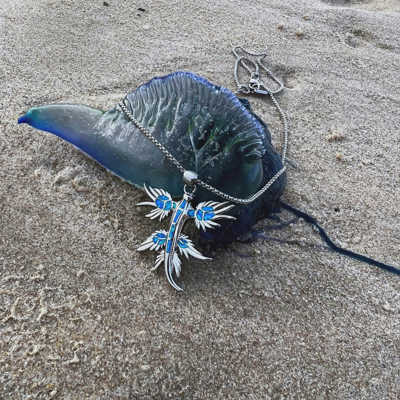 Blue Dragon Opal Necklace