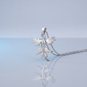 Silver Blue Dragon Necklace