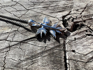 Silver Blue Dragon Necklace
